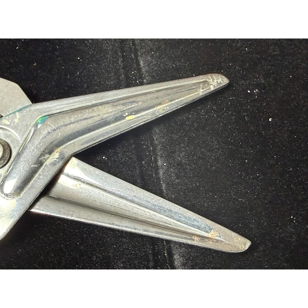 Vintage Stainless Steel Poultry Shears Made in Portugal White Handle Springs